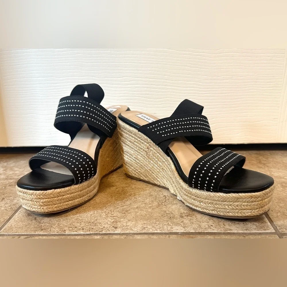 Steve Madden Axil Wedge Sandals with Studded Straps